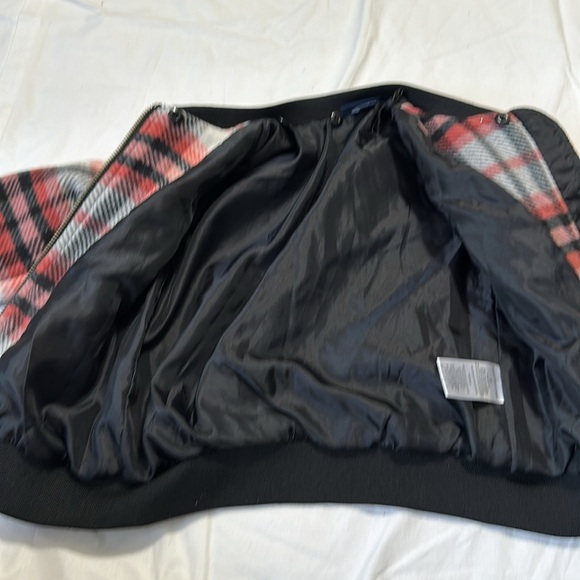 Tommy Hilfiger Plaid Bomber Jacket - Red,Black,Pink size 5 Full Zip - Picture 6 of 8